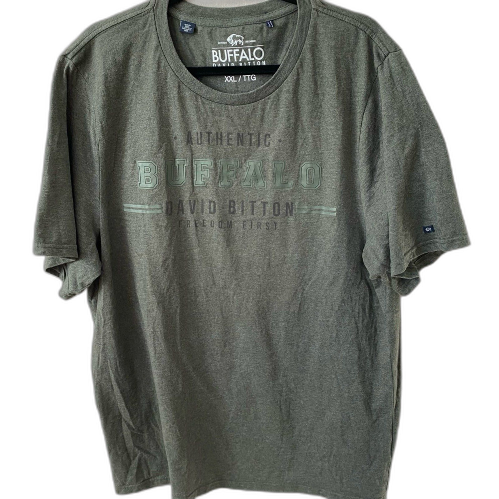 Buffalo David Bitton T-Shirt Men’s Size XXL Color Green Graphic Authentic Tee